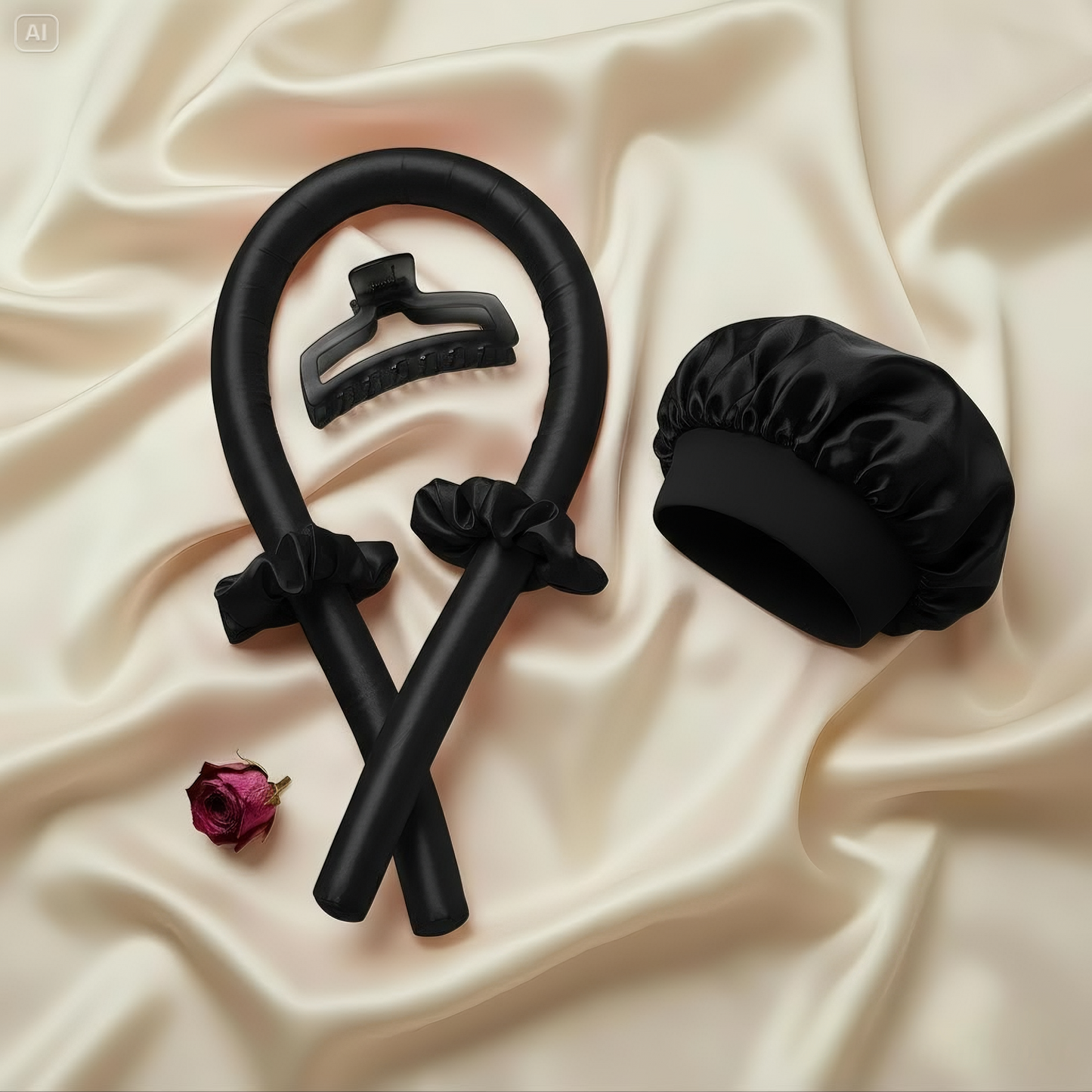 Velour Satin Curl Set