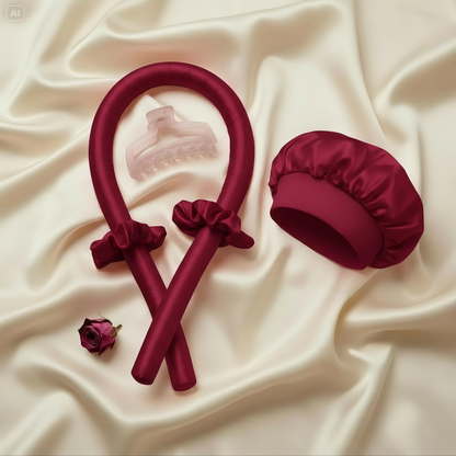 Velour Satin Curl Set
