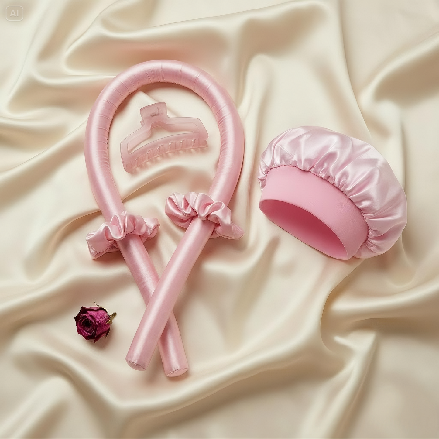 Velour Satin Curl Set